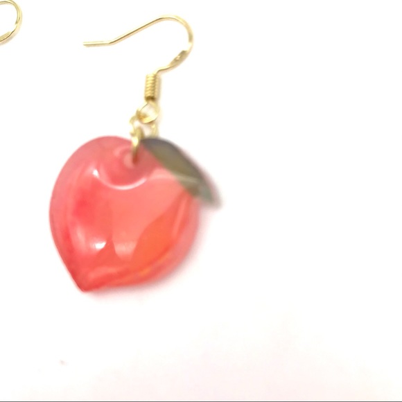 Pretty As A Georgia Peach Drop Resin Earrings - Picture 6 of 11